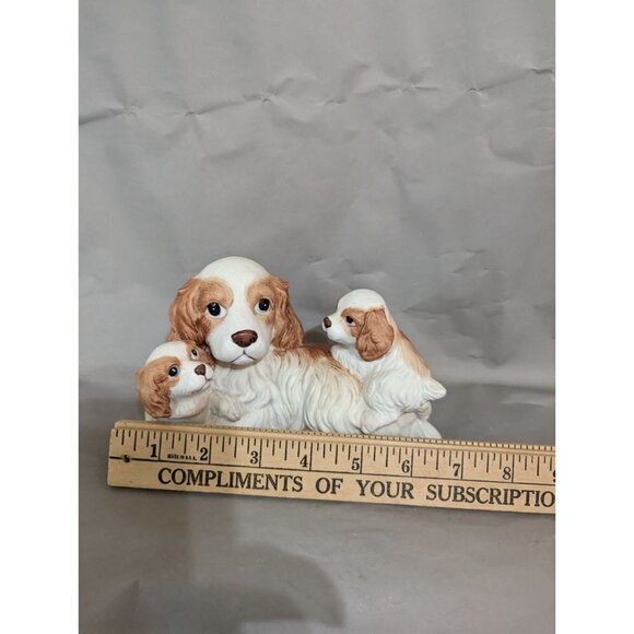 Homco Home Interiors 1434 Cocker Spaniel Dog W/ Puppies Figurine Vintage - Picture 10 of 10